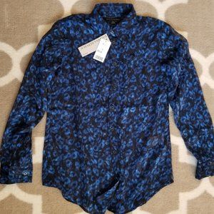 NWOT Banana Republic Leopard Sheer blouse PXS